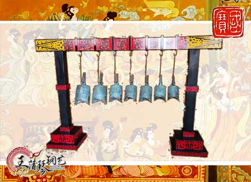 7件編鐘，觀賞裝飾編鐘，可發(fā)音編鐘