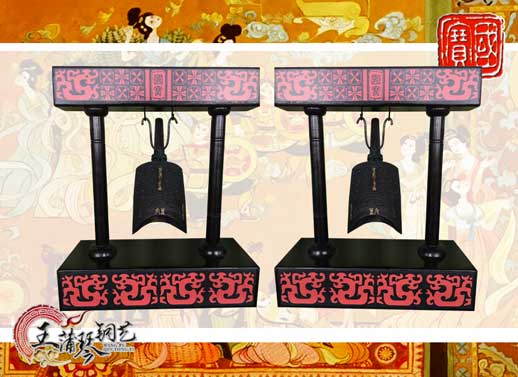 單件編鐘工藝品、外賓禮品、中國(guó)青銅編鐘